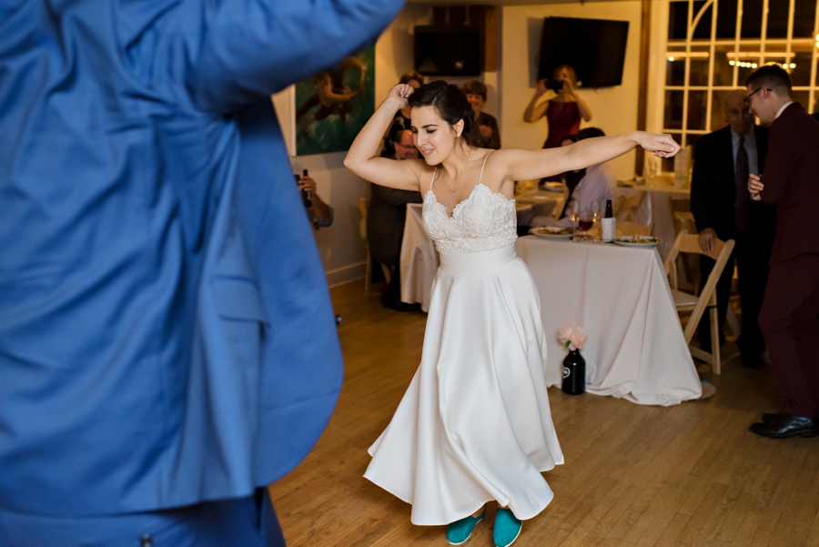 A bride dancing with her father at her wedding in Philadelphia.